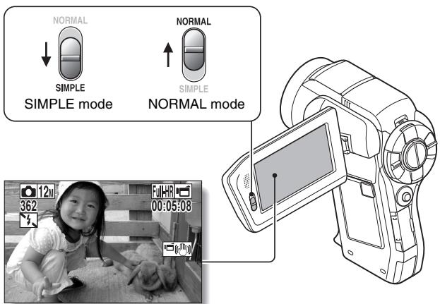 SANYO VPC-HD2000EX - To select the NORMAL mode: - 1