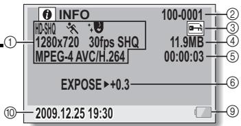 SANYO VPC-HD2000EX - Press the MENU button for at least 1 second. - 1
