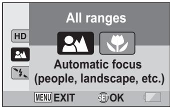 SANYO VPC-HD2000GX - Select the focus setting - 1