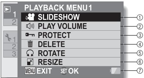 SANYO VPC-HD2000GX - NORMAL Mode Playback Menu - 1