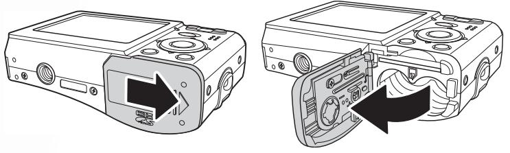 SANYO VPC-S750 - Inserting the Batteries - 1