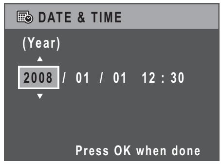 SANYO VPC-S770 - Date and Time - 1