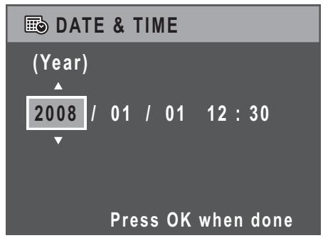 SANYO VPC-S770BK - Date and Time - 1