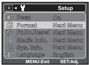 SANYO VPC-S880P - Formatting the Memory Card or Internal Memory - 1