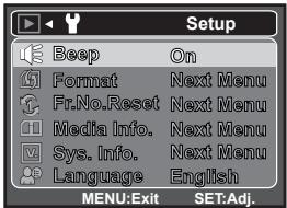SANYO VPC-S880P - Setup Menu - 3