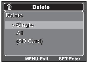 SANYO VPC-S880P - Erasing single image / Erasing all images - 2