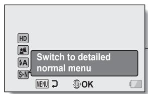 SANYO VPC-SH1BK - Accessing/exiting the SIMPLE/NORMAL Mode Menu Screen - 1