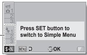 SANYO VPC-SH1BK - Accessing/exiting the SIMPLE/NORMAL Mode Menu Screen - 2