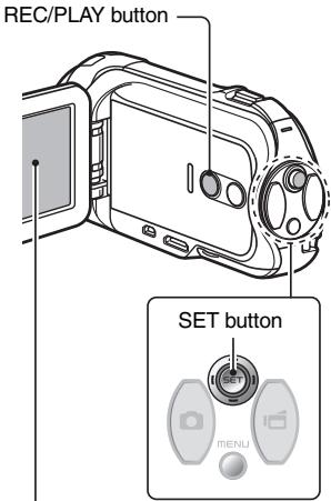 SANYO VPC-SH1GX - Press the SET button. - 1