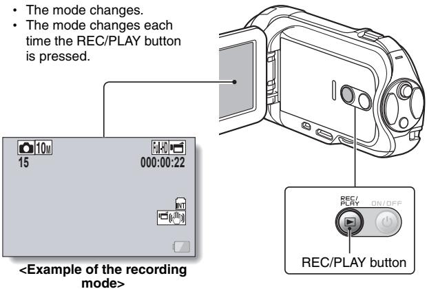 SANYO VPC-SH1PX - Press the REC/PLAY button. - 1
