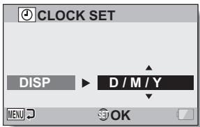 SANYO VPC-SH1R - Set the order in which the date is displayed during playback. - 1
