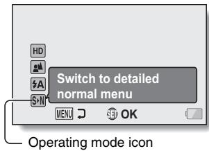 SANYO VPC-SH1R - Select the operating mode icon, and press the SET button. - 1