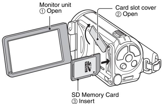 SANYO VPC-TH1BL - Insert the SD Memory Card. - 1