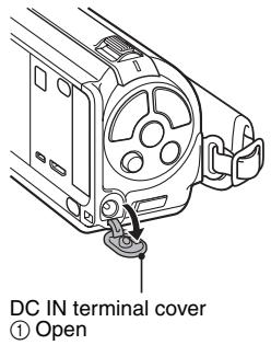 SANYO VPC-TH1EX - Connect the AC adaptor to the camera. - 1