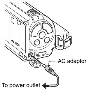 SANYO VPC-TH1EX - Connect the AC adaptor to the camera. - 3
