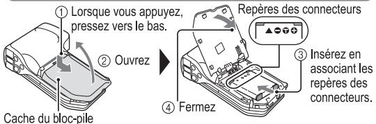 SANYO XACTI VPC-CG10 - Insérer le bloc-pile - 1
