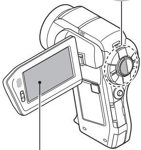 SANYO XACTI VPC-HD2000 - ② Continue d'appuyer doucement mais complètement sur le bouton [ ] - 5