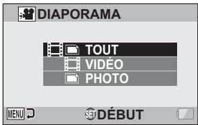 SANYO XACTI VPC-HD2000 - Sélectionnez "diaporama" sous "MENU de lecture 1", puis appuyez sur le bouton de réglage SET. - 1