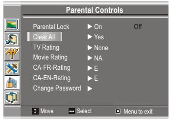 SANYO AVL-193 - Clear Parental Control Settings - 5