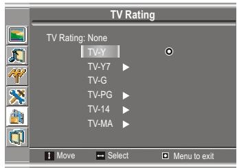 SANYO AVL-193 - Adjusting the TV Rating - 4