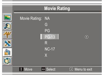 SANYO AVL-193 - Adjusting the TV Rating - 2