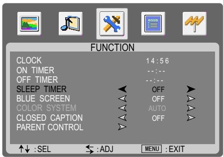 SANYO AVL-2610 - Setting Sleep Timer - 1