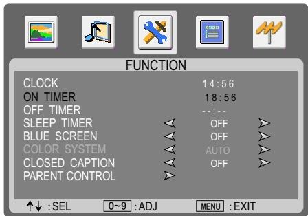 SANYO AVL-2610 - Setting ON timer - 1