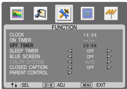 SANYO AVL-2610 - Setting OFF timer - 1