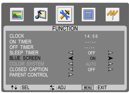 SANYO AVL-2610 - Setting Blue Screen - 1
