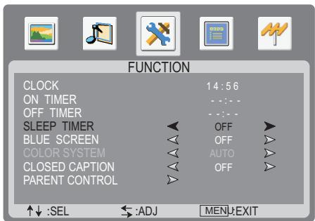 SANYO AVL-3211 - Setting Sleep Timer - 1