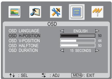 SANYO AVL-3211 - Setting OSD Timeout - 1