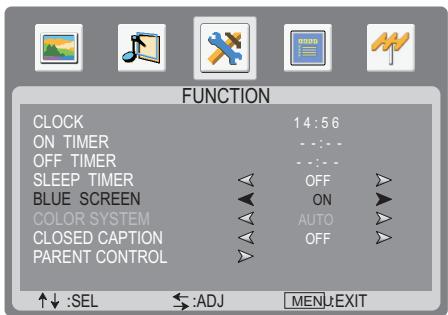 SANYO AVL-3211 - Setting Blue Screen - 1