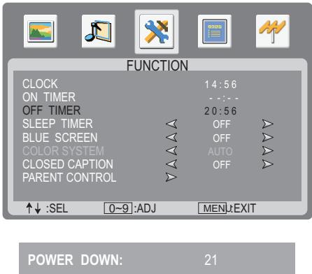 SANYO AVL-3211 - Setting OFF timer - 1