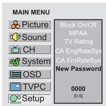 SANYO AVL-408 - Adjusting the TV Rating - 2