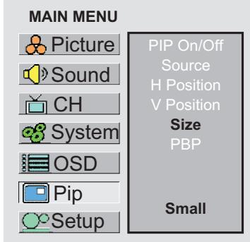 SANYO AVL-408 - Adjusting the Size of PIP Frame - 1