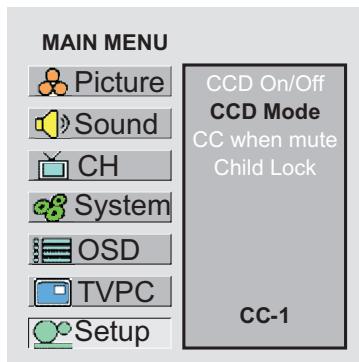 SANYO AVL-408 - Setting CC When Mute - 2