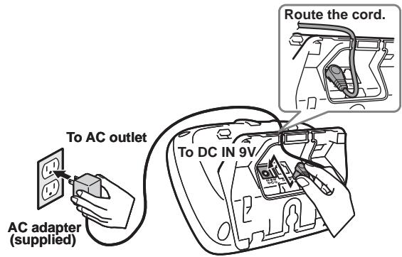 SANYO CAS-D6322 - Connecting the Base and Charging the Handset - 1