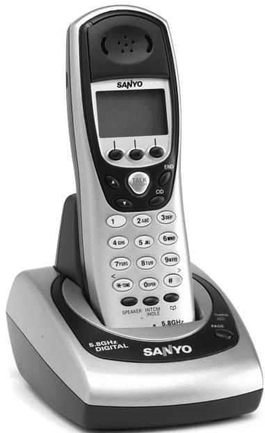 SANYO CLT-D5880 - 5.8-GHz Cordless Telephone with Caller ID & Visual Call Waiting - 1