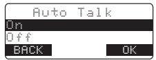 SANYO CLT-D5880 - Setting the Automatic Talk (Auto Talk) - 1