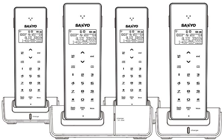 SANYO CLT-D6614 - Expandable Cordless Telephone with Touch Sensitive Keypad - 1