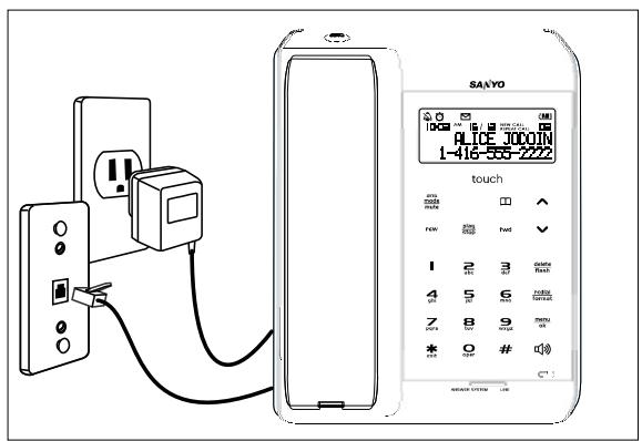 SANYO CLT-D6720 - Wall mounting the base unit - 4
