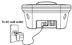 SANYO CLT-U20 - Connecting the base unit and charging the handset - 1