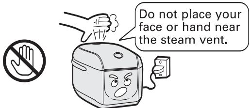 SANYO ECJ-D100S - - Do not touch the steam vent. - 1