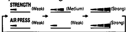 SANYO HEC-DR3000 - When adjusting the strength of massage - 3