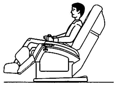 SANYO HEC-DR3000 - Adjust the position of back rest and foot rest. (See page 12) - 2