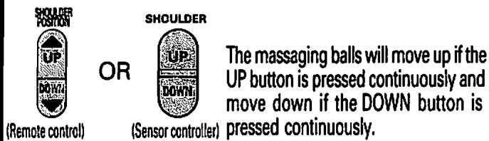 SANYO HEC-DR3000 - Continue pressing the SHOULDER POSITION ADJUST (UP/DOWN ADJUST) button. - 1