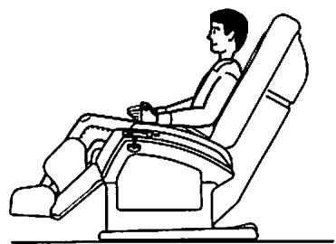 SANYO HEC-DR3000 - Adjust the position of back rest and foot rest. (See page 12). - 2