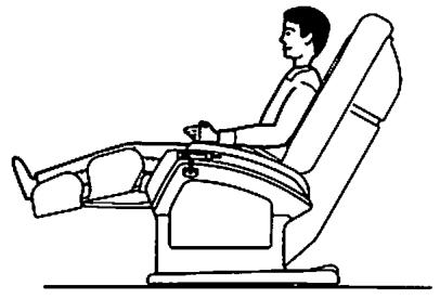 SANYO HEC-DR3000 - Adjust the position of back rest and foot rest. (See page 12) - 1
