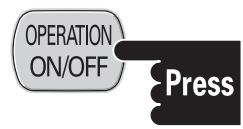 SANYO HEC-DR7750 - Press the OPERATION ON/OFF button. - 1