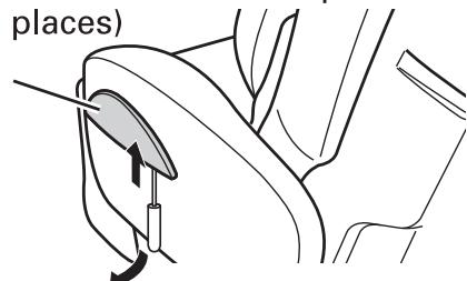 SANYO HEC-DR7750 - Remove the covers on the outer sides of the arm rests. - 1